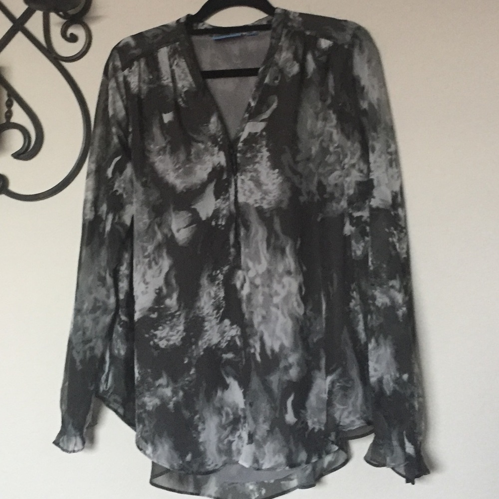 Simply Vera Bera Wang Abstract Print L/S Tunic L - Picture 3 of 6